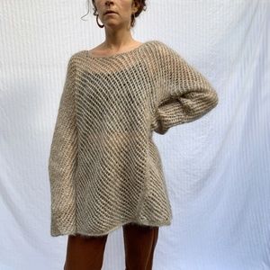 •EILEEN FISHER MOHAIR KNIT SWEATER•
